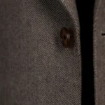 HARCHOY Classic High End off the Shelf blazer Man Suit for Men Flat Lapel Single Breasted Tweed Wool Slim Grey Suit for Men Suit - Image 2