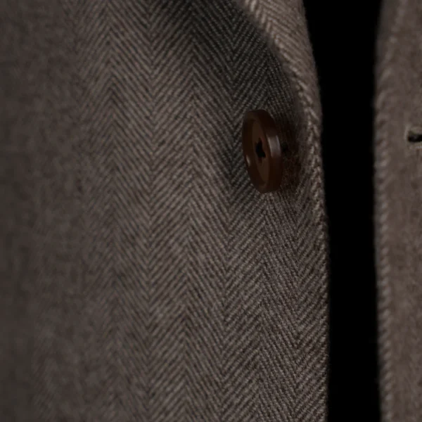 HARCHOY Classic High End off the Shelf blazer Man Suit for Men Flat Lapel Single Breasted Tweed Wool Slim Grey Suit for Men Suit - Image 2