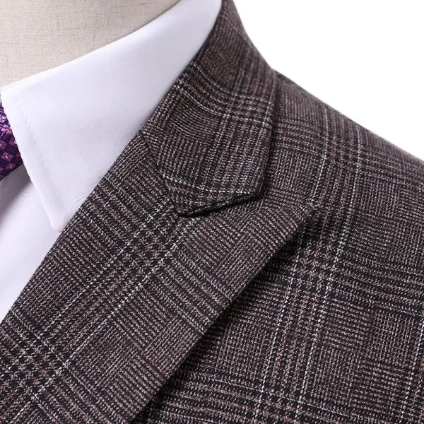 Business Suits Gray Men Woolen Full Sleeve 2 Pieces Suit Men's Business Suit Double Breasted - Image 4