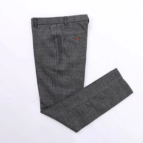 Business Suits Gray Men Woolen Full Sleeve 2 Pieces Suit Men's Business Suit Double Breasted - Image 2