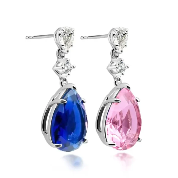 Wholesale Nature-Inspired Mismatched Teardrop Earrings - Image 2