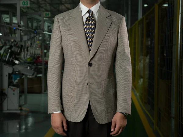 HARCHOY Plaid Single Adhesive Breasted Flat Lapel Slim Fit Ready Wear Formal Suit's Buckle blazer Man Suit for Men - Image 6