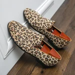 Men Leopard loafers Shoes
