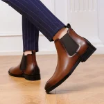 Retro Handmade Shoes for Gentlemen Men's Boots - Image 2