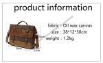 Canvas Messenger Bag for Men - Image 12