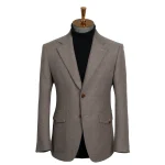 HARCHOY Classic High End off the Shelf blazer Man Suit for Men Flat Lapel Single Breasted Tweed Wool Slim Grey Suit for Men Suit - Image 7