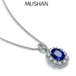 Diana Style S925 Cultivated Sapphire & Paraiba Necklace Set