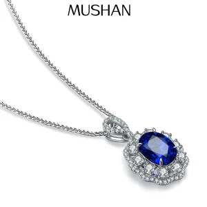 Diana Style S925 Cultivated Sapphire & Paraiba Necklace Set