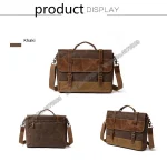 Canvas Messenger Bag for Men - Image 16