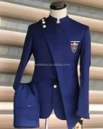 Men's Slim-Fit Navy Blue Wedding Tuxedo (MS108) - Image 7