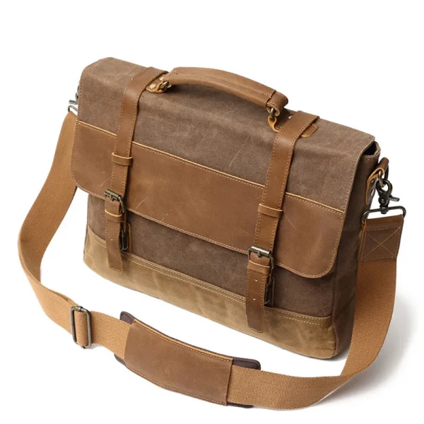 Canvas Messenger Bag for Men - Image 3