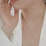 Dylam Charm Design Women Dress up Jewelry Accessories Rhodium 18K Gold Plated Link Chain Cross 5A Zirconia Pendant Necklaces - Image 2