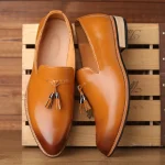 Dress Shoes Made Tassel Men's Loafers  Pure Shoe For Men - Image 4