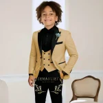 Boys' 3-Piece Slim Fit Wedding Tuxedo - Image 13