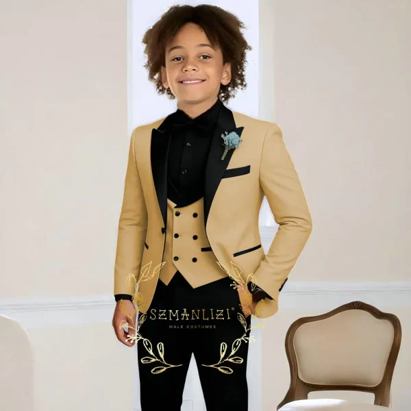 Boys' 3-Piece Slim Fit Wedding Tuxedo - Image 13