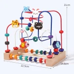 Wooden Bead Maze: Animal & Fruit Sensory Toy - Image 5