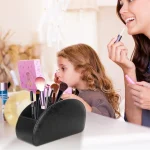 LMETJMA Remote Control Holder with 5 Compartments PU Leather TV Remote Caddy Storage Box Organizer Tray Desktop Organizer - Image 26