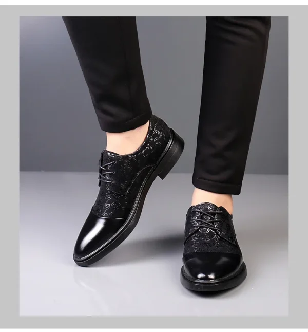 Men Black oxfords shoes - Image 28