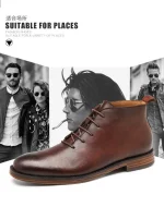 Retro Ankle Boots For Men - Image 11