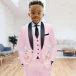 Boys' 3-Piece Navy Blue Shawl Lapel Tuxedo - Image 13