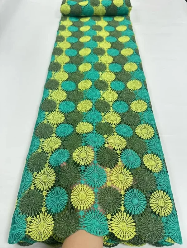 Nigerian Guipure Cord Lace Fabric African Embroidery Fabric 2025 High Quality For Elegant Women Party Sewing Women Asoebi - Image 7