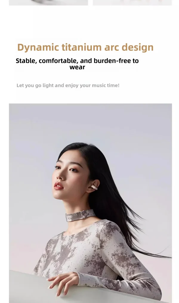 Open-Ear Headphones, Clip-On Earbuds-Wireless Bluetooth Earbuds with Microphone EarHook Sports HiFi Sound Headset - Image 7