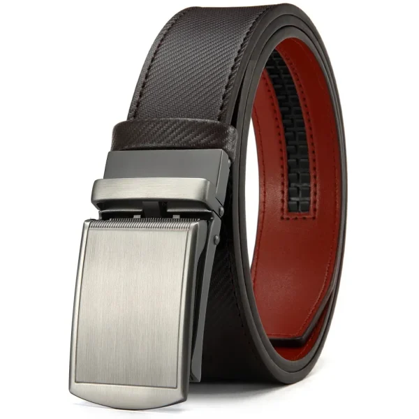 New Mens Belt Automatic Genuine Leather Luxury Belt of Men Male Metal Automatic Buckle Designer High Quality Waist Belt Black - Image 23