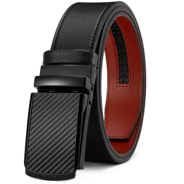 New Mens Belt Automatic Genuine Leather Luxury Belt of Men Male Metal Automatic Buckle Designer High Quality Waist Belt Black - Image 12
