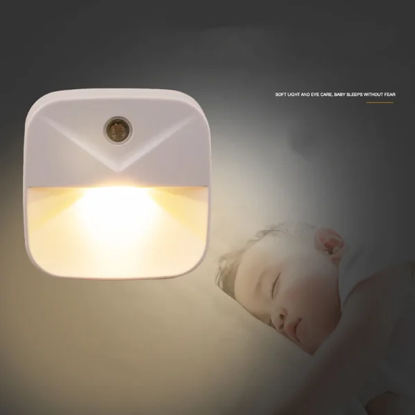 Wireless Light Control Sensor LED Night Light EU Plug Night Lights For Baby Kids Bedside Bedroom Corridor Lighting - Image 12