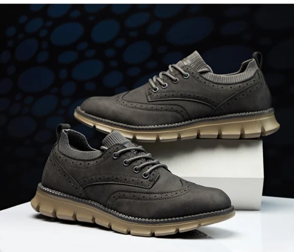 Mens Brogues Leather Casual Shoes - Image 27