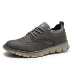 Mens Brogues Leather Casual Shoes - Image 4
