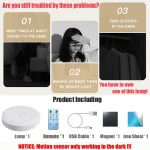 Motion Sensor Light With Remote Control USB Rechargeable Timer Night Light Dimmable LED Lamp Stairs Hallway Cabinet Nightlight - Image 6