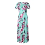 Summer Maxi Dress Women Floral Print Boho Beach Dress - Image 38