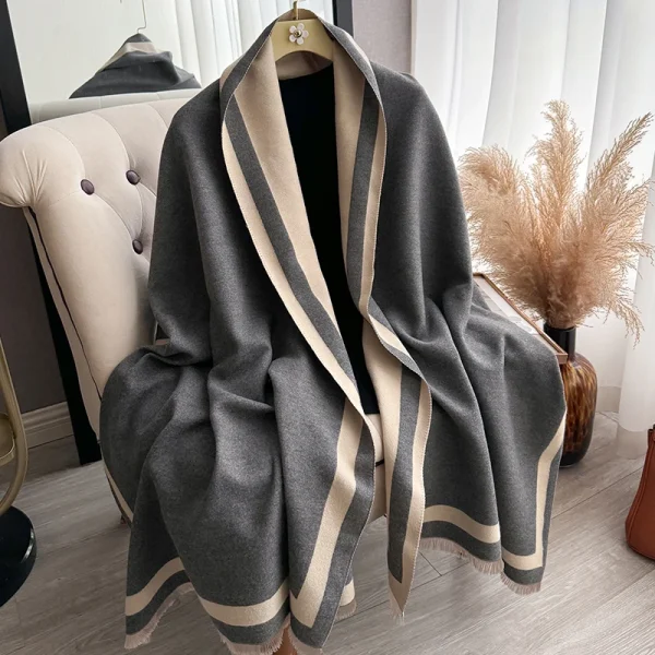 New Warm Luxury Cashmere Scarf Women Plain color Fashion Shawl and Wraps Ladies Blanket Foulard Winter Pashmina Bandana Bufanda - Image 6