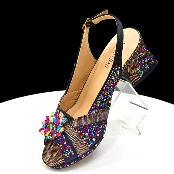 Women's Peep-Toe Heels with handbag - Image 15