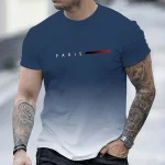 Men's Oversized Paris Lettering T-Shirt - Image 20