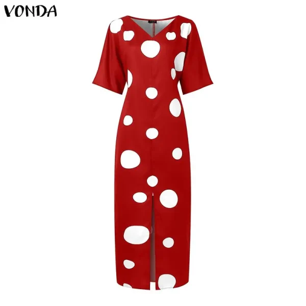 Bohemian Print Midi Dress - Image 14