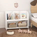 Children's Toy Chest & Organizer 4 Compartment Bookcase with Storage Display Rack for Playroom Nursery & Kids' Room - Image 2