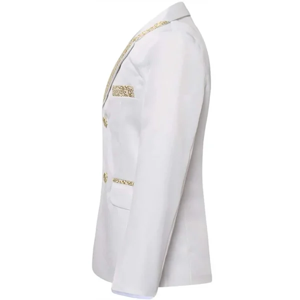 Boys' 5-Piece Slim Fit Gold Rim Suit - Image 14