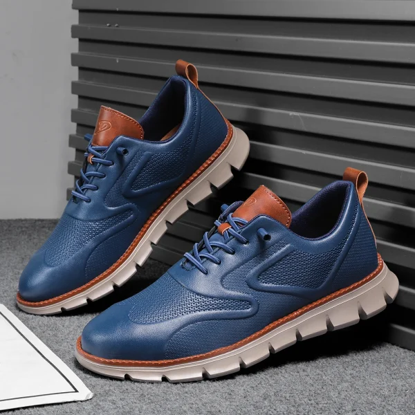 Men's Leather Oxford Sneakers - Image 7