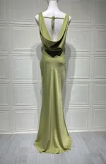 XIAOTANG Satin Cowl Neck Maxi Dress - Image 14