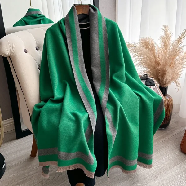 New Warm Luxury Cashmere Scarf Women Plain color Fashion Shawl and Wraps Ladies Blanket Foulard Winter Pashmina Bandana Bufanda - Image 8