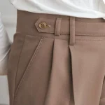 Man Suits Pants Fluid Khaki Draped Trousers for Men Baggy Suit Korean Style Clothes Reviews Many Slacks High Quality Dress Up - Image 5