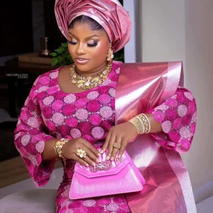 Nigerian Guipure Cord Lace Fabric African Embroidery Fabric 2025 High Quality For Elegant Women Party Sewing Women Asoebi