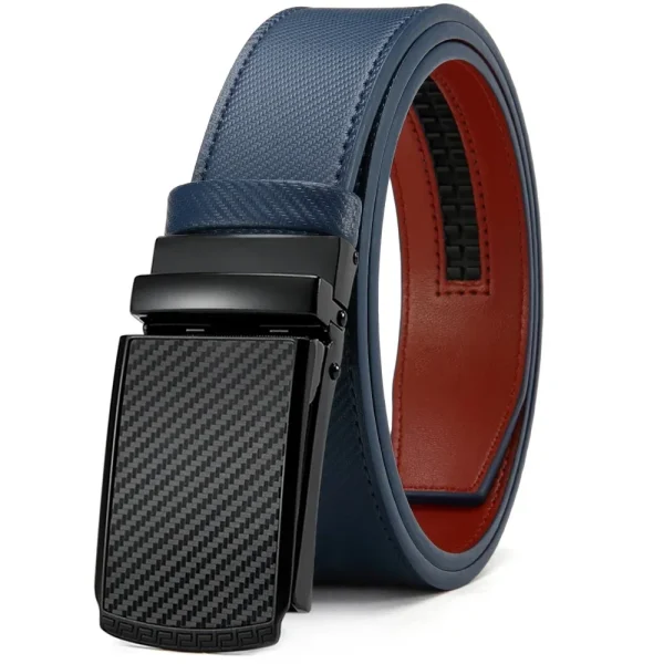 New Mens Belt Automatic Genuine Leather Luxury Belt of Men Male Metal Automatic Buckle Designer High Quality Waist Belt Black - Image 8