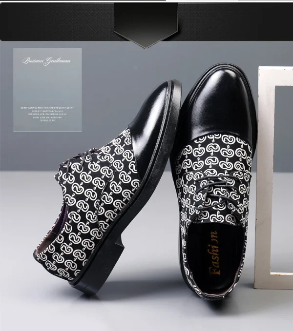 Men Black oxfords shoes - Image 15