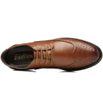 Handmade Men's Black Leather Oxford Shoes - Image 13