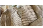 Korean Style Fur Knitted Top and Pleated Leather Mini Skirt Set - Image 12