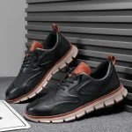 Men's Leather Oxford Sneakers - Image 9