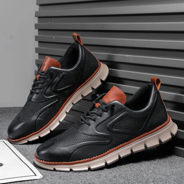 Men's Leather Oxford Sneakers - Image 9